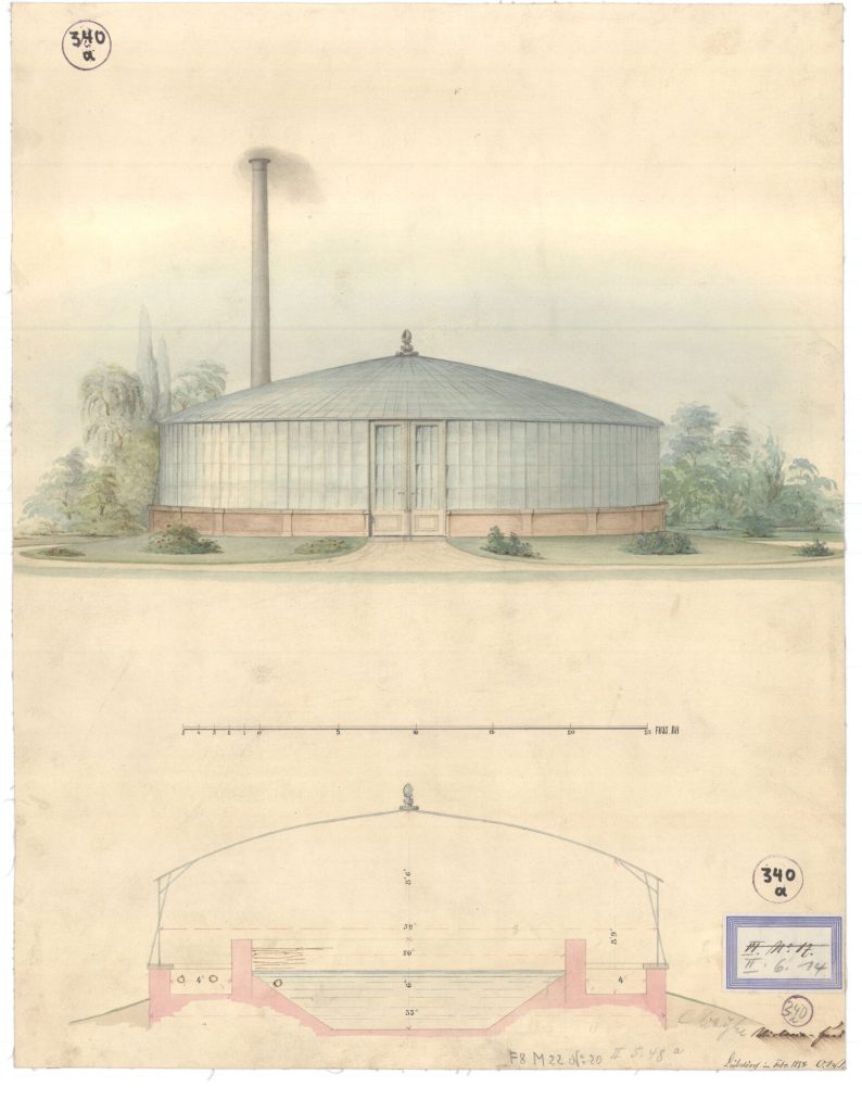 Gewächshaus für eine Victoria regia