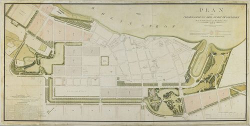 Maximilian Friedrich Weyhe (Zeichner*in), Plan zur Vergrößerung der Stadt Düsseldorf, 1824