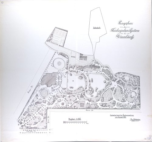 Lageplan des Düsseldorfer Zoos, 1905