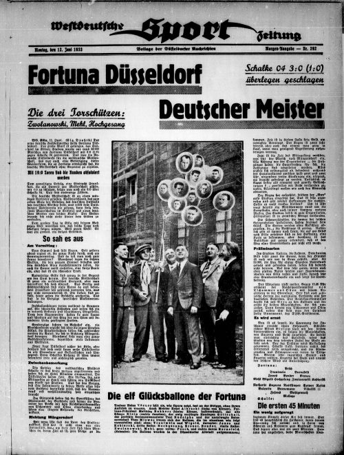 Fortuna Düsseldorf wird Deutscher Fußballmeister, 1933