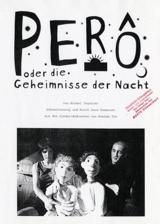 Programmheft (Umschlag) zu "Pero oder die Geheimnisse der Nacht". Premiere am 9.11.2003 im Kind ...