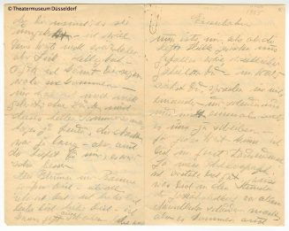 Brief 8 - um 1905 Louise Dumont an Gustav Lindemann, Seite 1