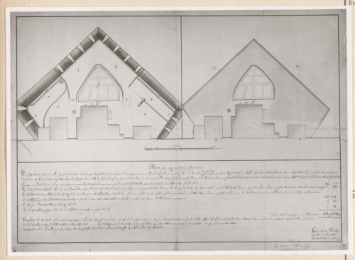 Johann Georg Frick (Hersteller*in), Befestigungsanlagen an der Rosenthal-Bastion mit einer Legende, 1740