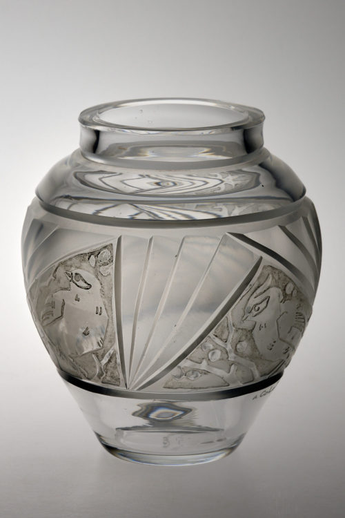 Aristide-Michel Colotte (Entwurf), Vase mit Vögeln, ca. 1926