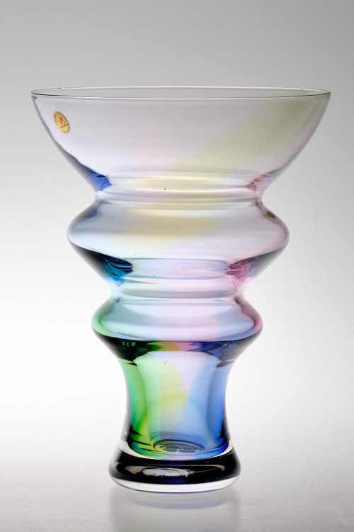 Glasfabriek Leerdam (Ausführung), Vase aus der "Serica"-Serie "Vuurwerk" (Feuerwerk), 1990