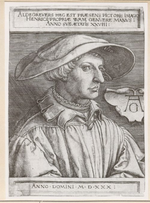 Heinrich Aldegrever (Künstler*in), Selbstbildnis des Heinrich Aldegrever, 1530