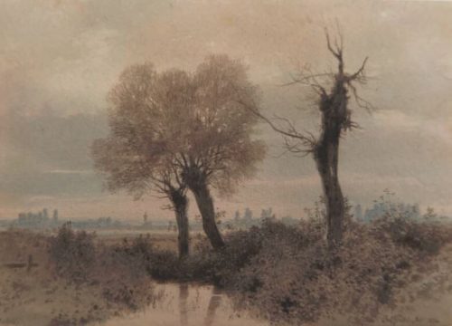 Karl Theodor Reiffenstein (Künstler*in), An der Vied bei Rödelheim, unweit von Frankfurt am Main, 12.07.1874