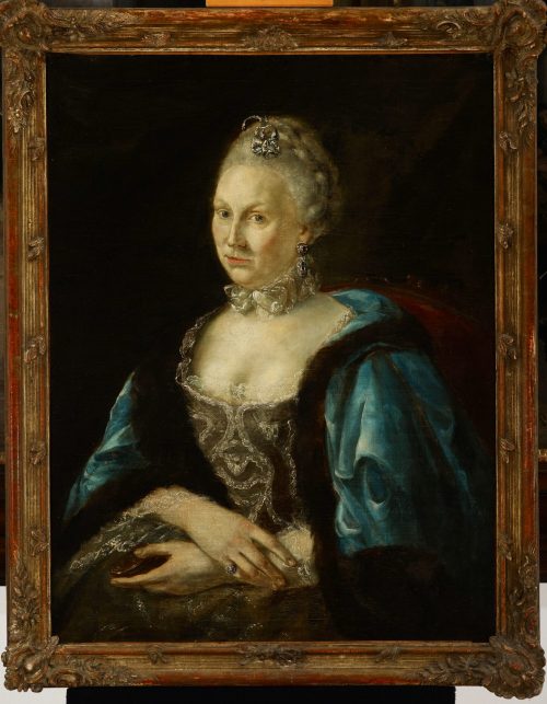 Unbekannt (Künstler*in), "Frau eines Düsseldorfer Bürgermeisters", um 1760 - 1770