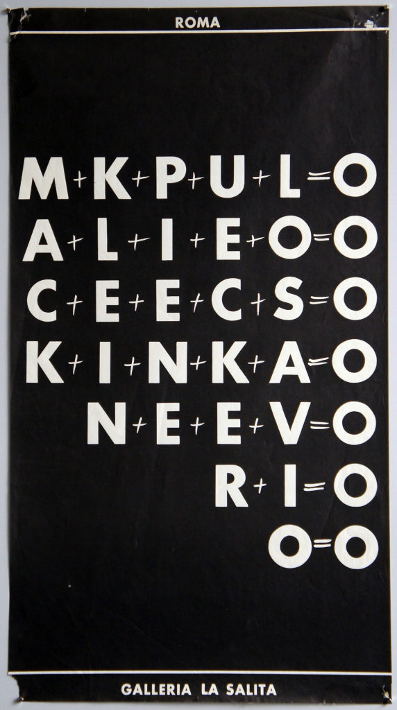 Mack + Klein + Piene + Uecker + Lo Savio. Galleria La Salita, Rom,  [15.06.]1961