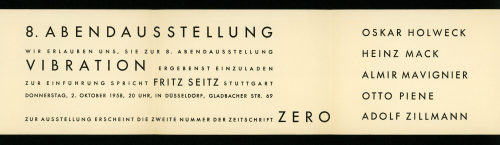 Oskar Holweck (Beteiligte Person), 8. Abendausstellung, 1958