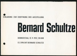 Bernard Schultze, J. P. Wilhelm Galerie 22, Düsseldorf, 1967