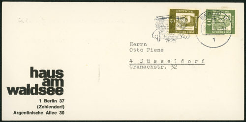 Haus am Waldsee (Absender*in), Korrespondenz von Haus am Waldsee an Otto Piene, 29.05.1963