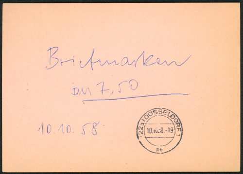 8. Abendausstellung, 10.10.1958