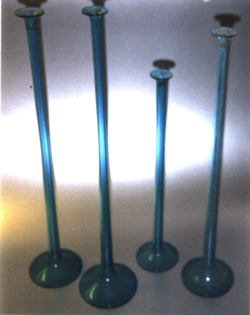 Unbekannt (Ausführung), Blaue Kerzenleuchter, um 1960–1990
