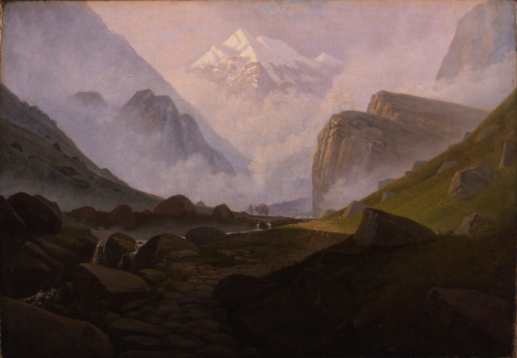 Carl Gustav Carus, Hochgebirgstal, 1822, Kunstpalast, Düsseldorf, Inv.-Nr. M 122