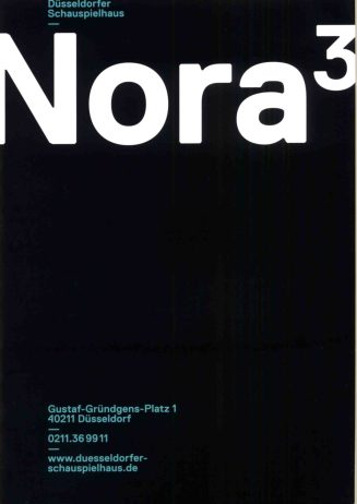 Programmheft zu "Nora hoch drei" von Henrik Ibsen / Elfriede Jelinek. Düsseldorf, 12.10.2013 (2 ...