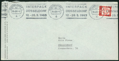 Paul Schneider-Esleben (Absender*in), Korrespondenz von Paul Schneider-Esleben an Otto Piene, 18.04.1963