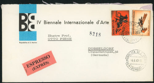 Biennale Internazionale d'Arte di San Marino (Absender*in), Korrespondenz von Biennale Internazionale d'Arte di San Marino an Otto Piene, 05.06.1963