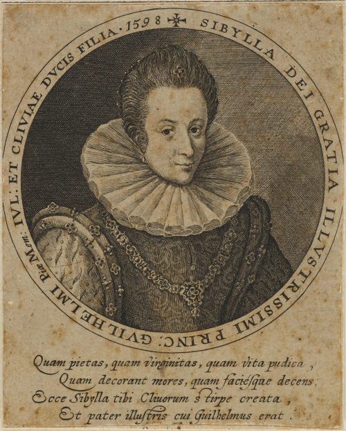 Crispyn de Passe <der Ältere> (Künstler*in), Sibylle (1557 - 1628), Herzogin von Jülich-Kleve-Berg, Markgräfin von Burgau, 1598