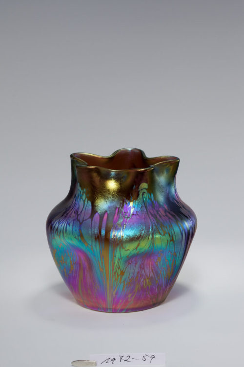 Glasfabrik Johann Lötz Witwe (Hersteller*in), Vase, Dekor Medici, 1902