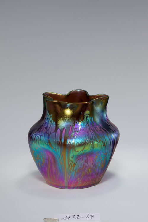 Glasfabrik Johann Lötz Witwe (Hersteller*in), Vase, Dekor Medici, 1902