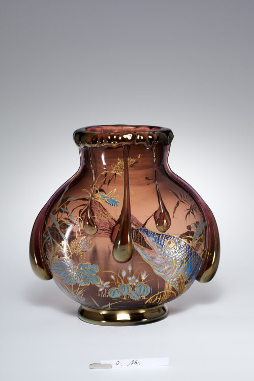 Auguste Jean (Künstler*in), Vase mit Tropfenapplikation, um 1885–1887