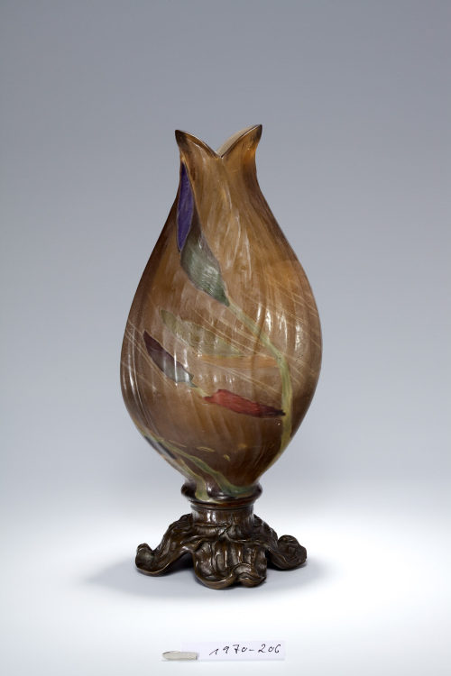 Émile Gallé (Entwurf), Vase, Dekor "Bouton d'Iris", Atelierstück "Grand Genre", um 1898–1899