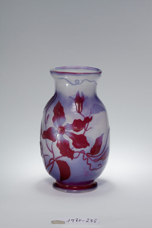 Émile Gallé (Entwurf), Vase mit Clematis-Dekor, 1900–1904