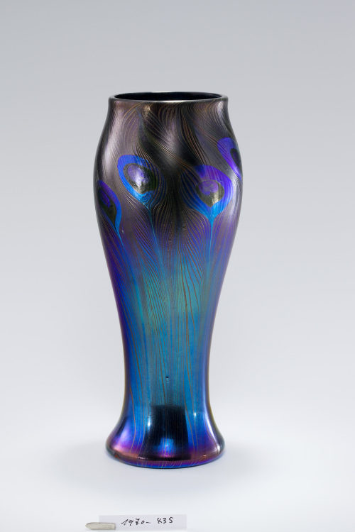 Louis C. Tiffany (Entwurf), Vase "Peacock-Feather", 1896–1898