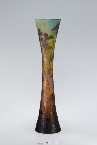 Vase mit Windhaferrispen- und Schmetterlingsdekor