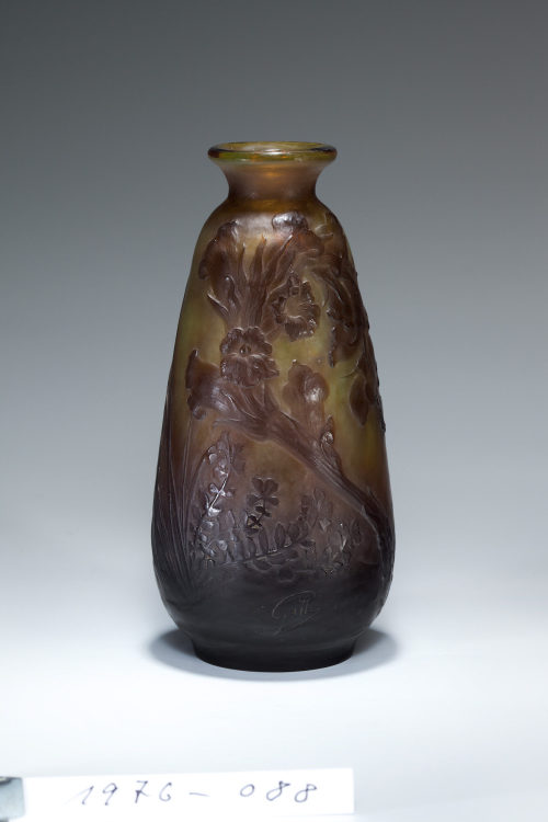 Émile Gallé (Entwurf), Vase mit Dekor Sommerwurz, Gräser und Hufeisenklee, Um 1902–1904