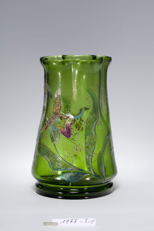 Émile Gallé (Entwurf), Vase mit Orchideen, um 1892