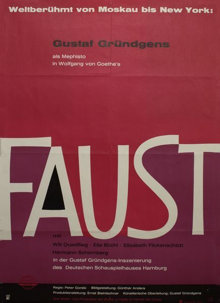 Faust, Deutsches Schauspielhaus Hamburg (Filmplakat)