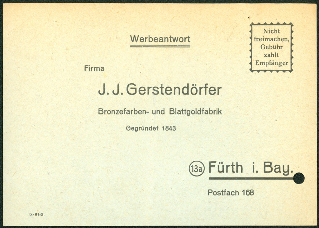 Korrespondenz von J.J. Gerstendörfer an Heinz Mack