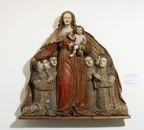 Unbekannt (Künstler*in), Schutzmantel-Madonna aus dem Coelestinerinnen-Kloster, Mitte 17. Jahrhundert