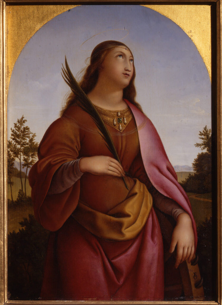 Friedrich Overbeck - zugeschrieben (?), Die Heilige Katharaina, verm. frühes 19. Jh., Kunstpala ...