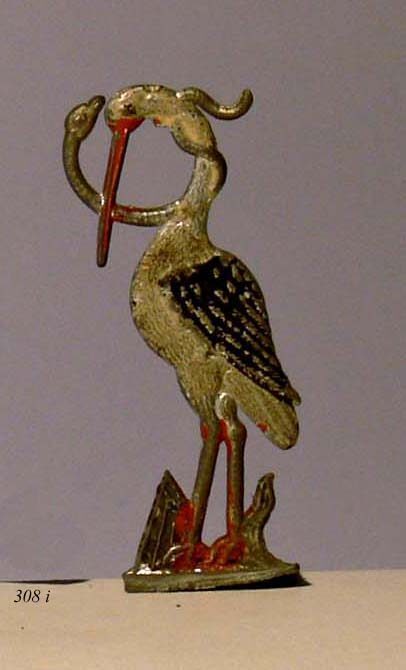 E.G. Kuhn (Gießer*in), Storch mit Schlange, ca. 1800