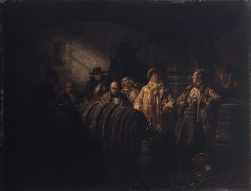 Johann Peter Hasenclever, Die Weinprobe, 1853, Kunstpalast, Düsseldorf, Inv.-Nr. M 4019