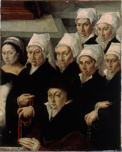 Antwerpener Schule, Acht Stifterinnen, nach links, ca. 1540, Kunstpalast, Düsseldorf, Inv.-Nr.  ...