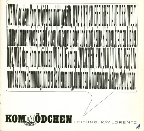 Kay Lorentz (Herausgeber*in), So dumm kommen wir nie mehr zusammen, 12.04.1966