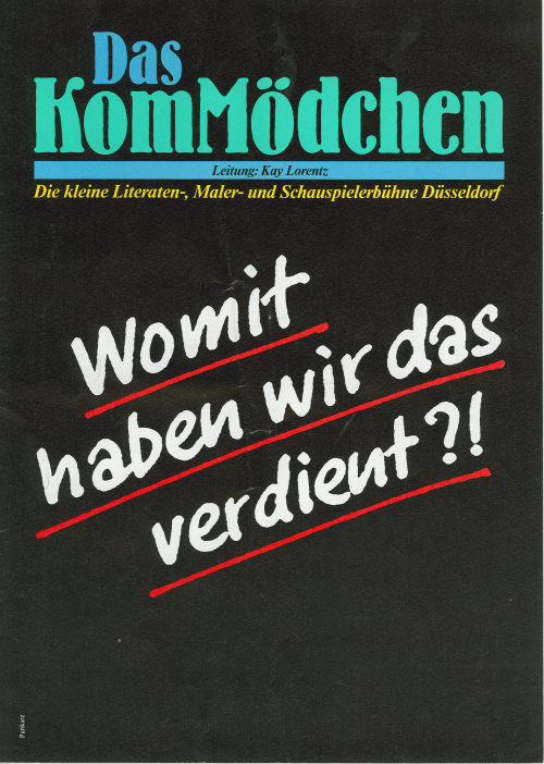 Programmheft zum 52. Programm "Womit haben wir das verdient?!"