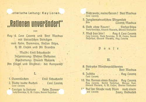 Lore Lorentz (Herausgeber*in), Rationen unverändert, 1947