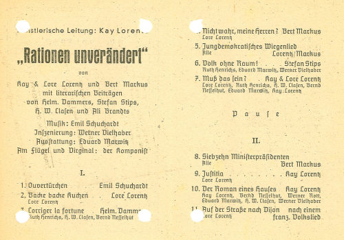 Lore Lorentz (Herausgeber*in), Rationen unverändert, 1947