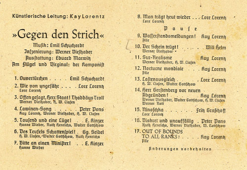 Lore Lorentz (Herausgeber*in), Gegen den Strich, 1948