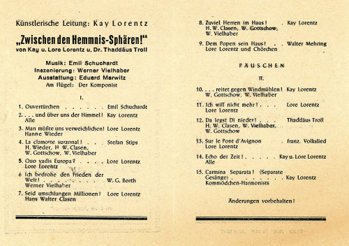 Lore Lorentz (Herausgeber*in), Zwischen den Hemmnis-Sphären, 1948