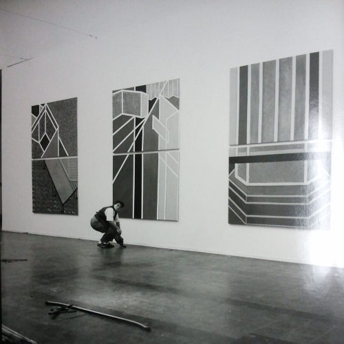 Erika Kiffl (Fotograf*in), "DIALOG"-Ausstellung, 1989, Kunstpalast Düsseldorf, Halina Jaworski und ihre Gemälde, 1989