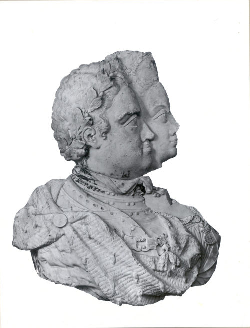 Gabriel Grupello (Künstler*in), Doppelbildnis des Kurfürsten Johann Wilhelm von der Pfalz und der Kurfürstin Anna Maria Luisa aus dem Hause Medici, Anfang 18. Jahrhundert