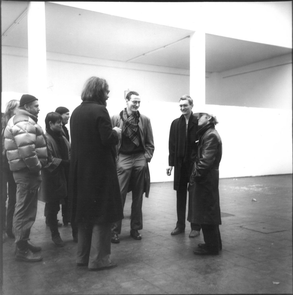 Treffen zur Ausstellung "Treibhaus", v.l.n.r.: Sandro Antal, Katharina Österreicher, Stephan von Wiese, Harald Klingelhöller, Thomas Schütte, Reinhard Mucha