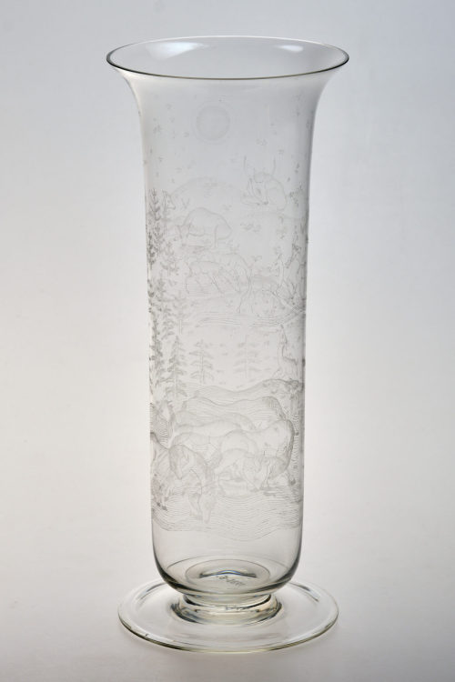 Ilse Scharge-Nebel (Entwurf), Vase mit Pferden und Rehen, 1935