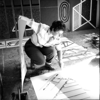 Halina Jaworski in ihrem Atelier, 1989